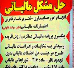 مدیرومشاور مالی ((وکیل حرفه ای مالیاتی و بیمه))