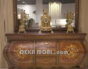 آینه و کنسول معرق مدل خمره ای