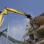 تخریب بتن با جرثقیل