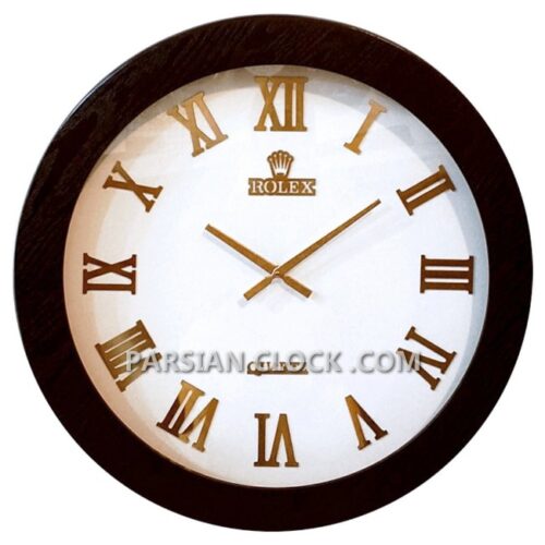 پخش ساعت دیواری چوبی طرح رولکس