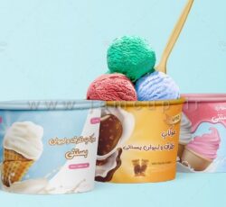 لیوان کاغذی بستنی