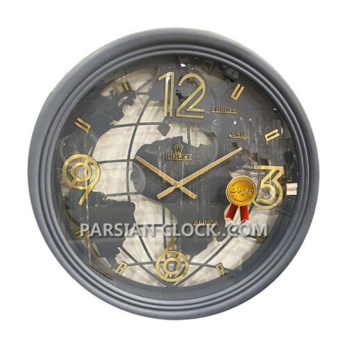 پخش ساعت دیواری چوبی طرح رولکس