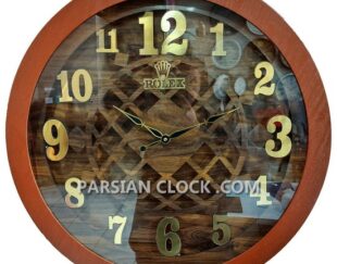 پخش ساعت دیواری چوبی طرح رولکس