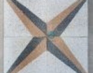 موزاییک سه بعدی شمشیری – سنگ سفید نارنجی