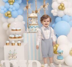 عکاسی از کودک با تم جشن تولد