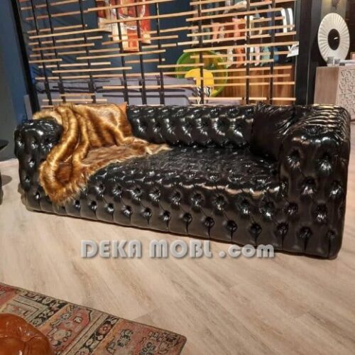 مبل راحتی چرم چستر باکس