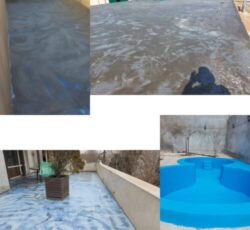 رنگ امیزی ترمییم عایق بندی استخر با مواد نانو