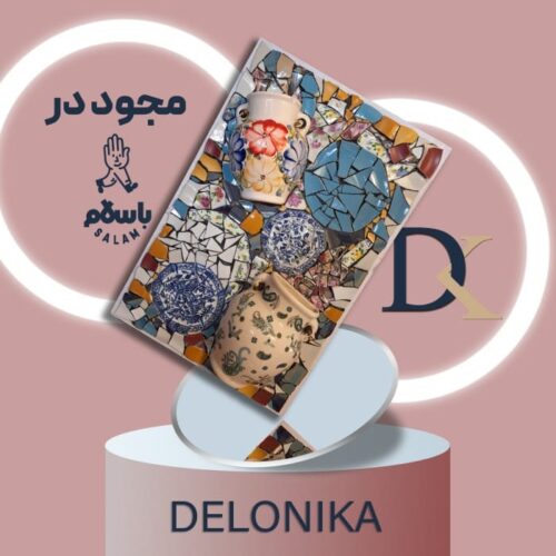 تابلو کلاژ 3 بعدی سرامیک و سفال با تناژ رنگی گرم