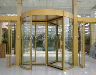 درب اتوماتیک شیشه ای خم