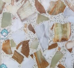 موزاییک سنگ لاشه حضرتی (مرمر و سفید) با کیفیت عالی