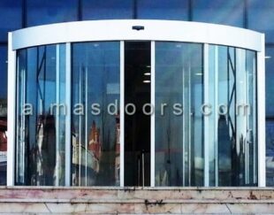 درب اتوماتیک شیشه ای کرو – خم نیم دایره